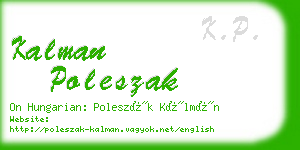 kalman poleszak business card